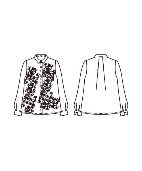 TAKASHIMAYA Style Plus / タカシマヤ スタイル・プリュ シャツ・ブラウス | コード刺しゅうブラウス | 詳細1