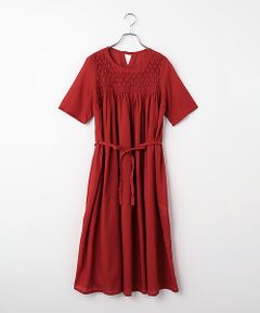 TAKASHIMAYA Style Plus / タカシマヤ スタイル・プリュ ロング・マキシ丈ワンピース | スモッキング刺しゅう入りワンピース<ロング丈>
