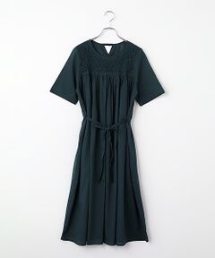 TAKASHIMAYA Style Plus / タカシマヤ スタイル・プリュ ロング・マキシ丈ワンピース | スモッキング刺しゅう入りワンピース<ロング丈>