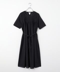 TAKASHIMAYA Style Plus / タカシマヤ スタイル・プリュ ロング・マキシ丈ワンピース | スモッキング刺しゅう入りワンピース<ロング丈>