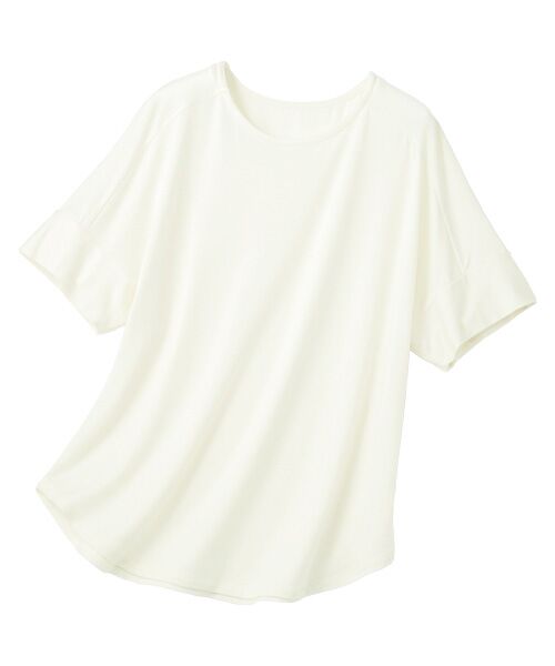 TAKASHIMAYA Style Plus / タカシマヤ スタイル・プリュ カットソー | コスメプラス テンセルTM繊維混プルオーバー(オフホワイト)