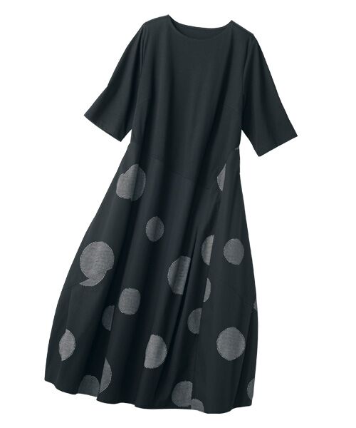 TAKASHIMAYA Style Plus / タカシマヤ スタイル・プリュ ロング・マキシ丈ワンピース | プリントワンピース(黒系)