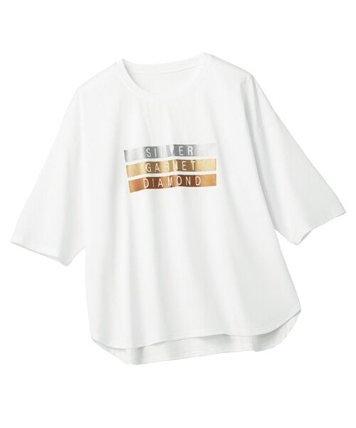 TAKASHIMAYA Style Plus / タカシマヤ スタイル・プリュ Tシャツ | 箔プリント入りプルオーバー | 詳細1