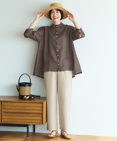 TAKASHIMAYA Style Plus / タカシマヤ スタイル・プリュ シャツ・ブラウス | 長崎五島 富江工房 フレンチリネンブラウザー | 詳細1