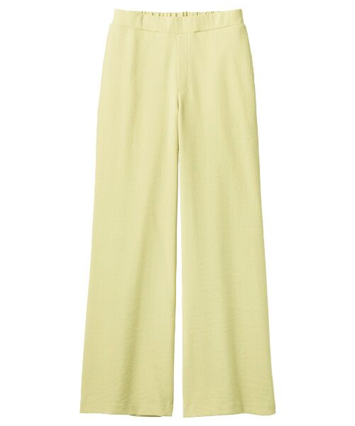 TAKASHIMAYA Style Plus / タカシマヤ スタイル・プリュ スラックス・ドレスパンツ | ドライタッチワイドパンツ〈股下66cm〉(イエロー)