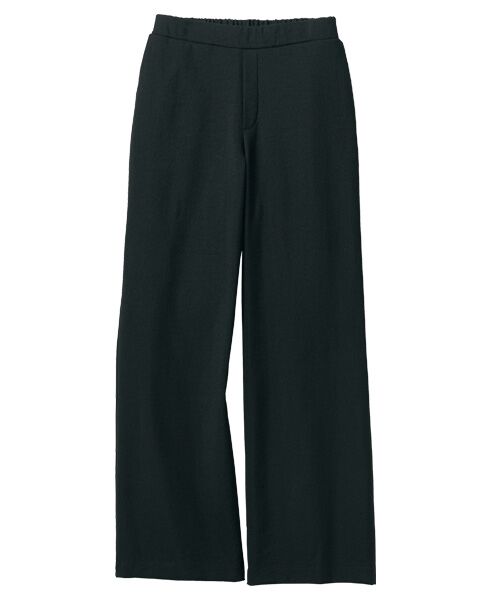 TAKASHIMAYA Style Plus / タカシマヤ スタイル・プリュ スラックス・ドレスパンツ | ドライタッチワイドパンツ〈股下66cm〉(黒)
