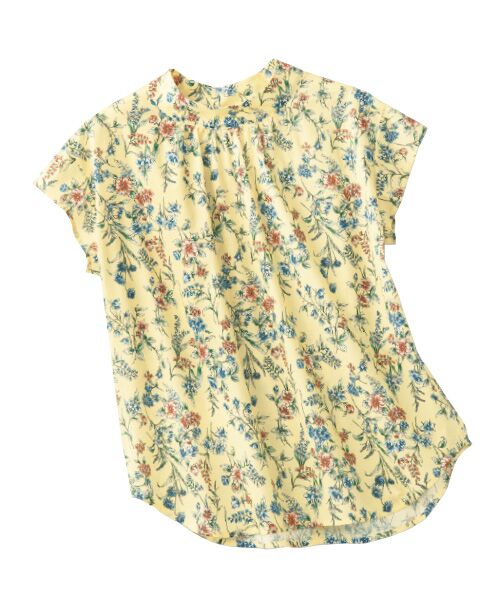 TAKASHIMAYA Style Plus / タカシマヤ スタイル・プリュ シャツ・ブラウス | プリントデザインブラウス（イエロー系(花柄)）