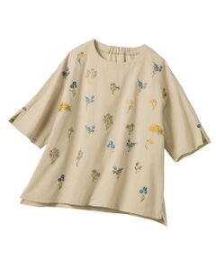 TAKASHIMAYA Style Plus / タカシマヤ スタイル・プリュ シャツ・ブラウス | 花柄刺しゅうデザインブラウス