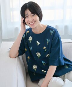 TAKASHIMAYA Style Plus / タカシマヤ スタイル・プリュ シャツ・ブラウス | 花柄刺しゅうデザインブラウス