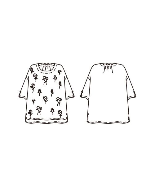 TAKASHIMAYA Style Plus / タカシマヤ スタイル・プリュ シャツ・ブラウス | 花柄刺しゅうデザインブラウス | 詳細2