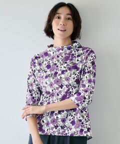 TAKASHIMAYA Style Plus / タカシマヤ スタイル・プリュ カットソー | 超長綿ファネルネックプリントプルオーバー