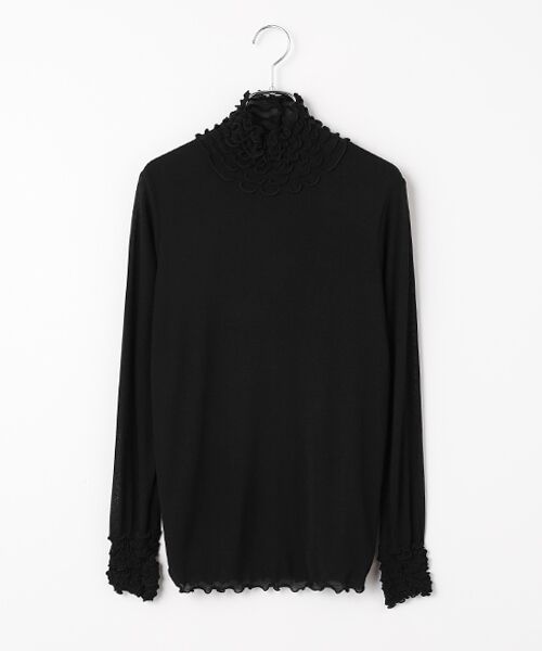 TAKASHIMAYA Style Plus / タカシマヤ スタイル・プリュ カットソー | チュールデザインプルオーバー(黒)