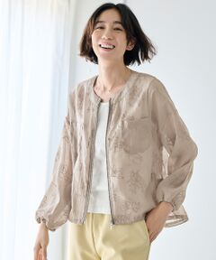 TAKASHIMAYA Style Plus / タカシマヤ スタイル・プリュ ブルゾン | フロッキー加工シアージャケット