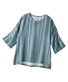 TAKASHIMAYA Style Plus / タカシマヤ スタイル・プリュ シャツ・ブラウス | 綿ドビープリントブラウス