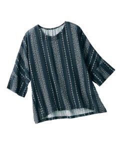 TAKASHIMAYA Style Plus / タカシマヤ スタイル・プリュ シャツ・ブラウス | 綿ドビープリントブラウス