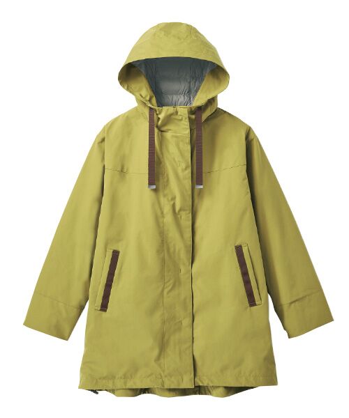 TAKASHIMAYA Style Plus / タカシマヤ スタイル・プリュ ダウンジャケット・ベスト | 裏キルトファイバー中わた配色使いコート（イエロー系）