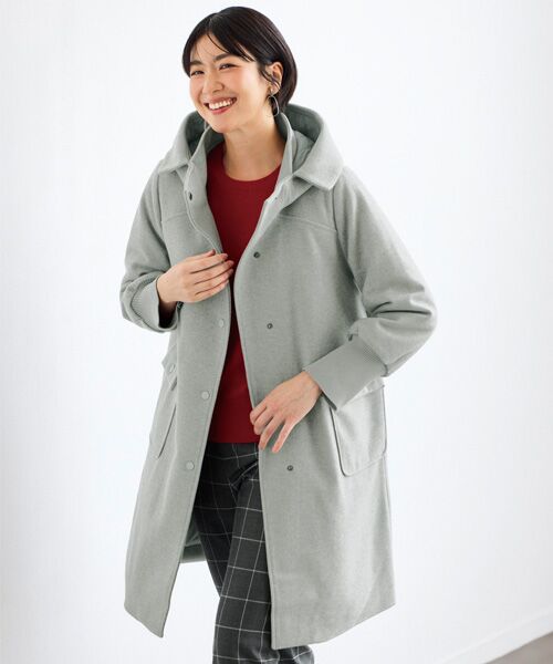 TAKASHIMAYA Style Plus / タカシマヤ スタイル・プリュ その他アウター | 裏キルトダウンウールライクコート（グレー）