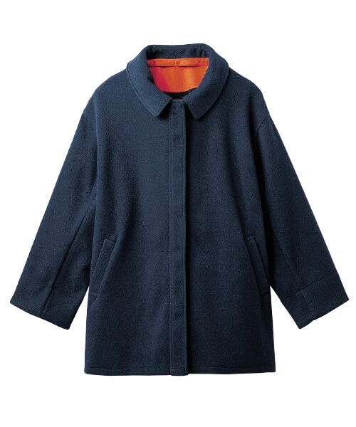 TAKASHIMAYA Style Plus / タカシマヤ スタイル・プリュ その他アウター | ニットメルトンコート（紺）