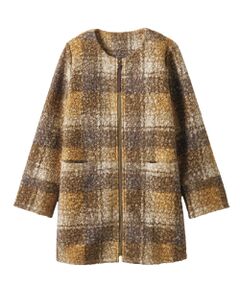 TAKASHIMAYA Style Plus / タカシマヤ スタイル・プリュ その他アウター | ループニット格子柄コート