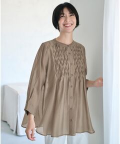 TAKASHIMAYA Style Plus / タカシマヤ スタイル・プリュ シャツ・ブラウス | タック使いシアーブラウス