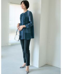TAKASHIMAYA Style Plus / タカシマヤ スタイル・プリュ スラックス・ドレスパンツ | 尾州生地ジャカードパンツ＜股下７２ｃｍ＞