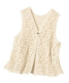 TAKASHIMAYA Style Plus / タカシマヤ スタイル・プリュ ベスト | カギ針編み風ベスト