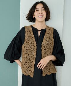 TAKASHIMAYA Style Plus / タカシマヤ スタイル・プリュ ベスト | カギ針編み風ベスト