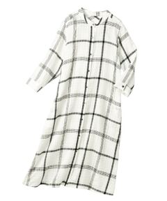 TAKASHIMAYA Style Plus / タカシマヤ スタイル・プリュ ロング・マキシ丈ワンピース | 格子柄シャツワンピース
