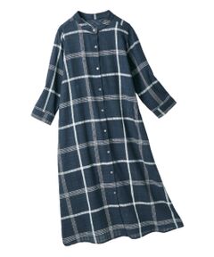 TAKASHIMAYA Style Plus / タカシマヤ スタイル・プリュ ロング・マキシ丈ワンピース | 格子柄シャツワンピース