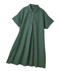 TAKASHIMAYA Style Plus / タカシマヤ スタイル・プリュ ミニ丈・ひざ丈ワンピース | サッカー格子柄ワンピース