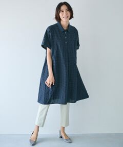 TAKASHIMAYA Style Plus / タカシマヤ スタイル・プリュ ミニ丈・ひざ丈ワンピース | サッカー格子柄ワンピース
