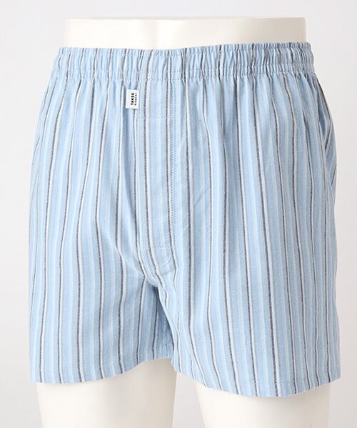 TAKEO KIKUCHI Homewear&Underwear/タケオキクチ ホームウエアアンドアンダーウエア 前開き布帛トランクス ブルー L