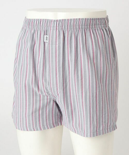 TAKEO KIKUCHI Homewear&Underwear/タケオキクチ ホームウエアアンドアンダーウエア 前開き布帛トランクス グレー LL