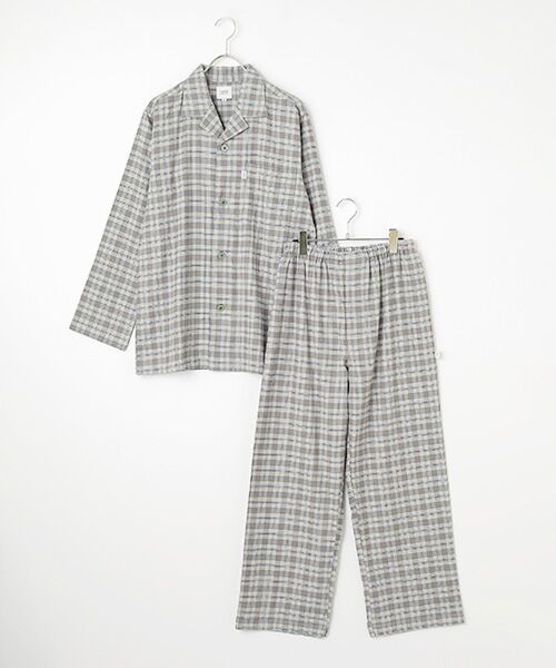 TAKEO KIKUCHI Homewear&Underwear/タケオキクチ ホームウエアアンドアンダーウエア 長袖テーラードパジャマ チャコール M