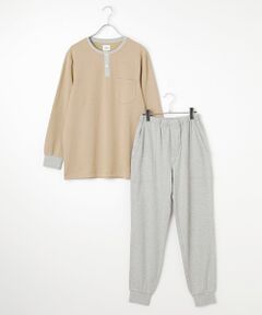 TAKEO KIKUCHI　Homewear & Underwear / タケオキクチ　ホームウエアアンドアンダーウエア ルームウェア | 長袖ヘンリーネックニットパジャマ