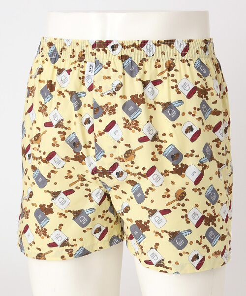 TAKEO KIKUCHI Homewear&Underwear/タケオキクチ ホームウエアアンドアンダーウエア 前開き布帛トランクス イエロー L