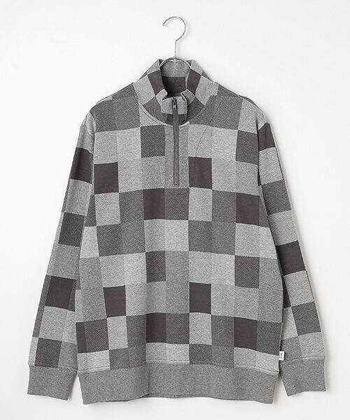 TAKEO KIKUCHI　Homewear & Underwear / タケオキクチ　ホームウエアアンドアンダーウエア ルームウェア | 長袖ハーフジップシャツ（チャコール）