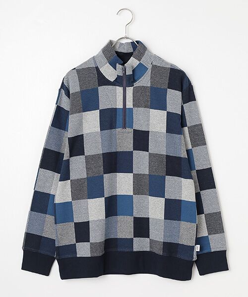 TAKEO KIKUCHI Homewear&Underwear/タケオキクチ ホームウエアアンドアンダーウエア 長袖ハーフジップシャツ ネイビー M