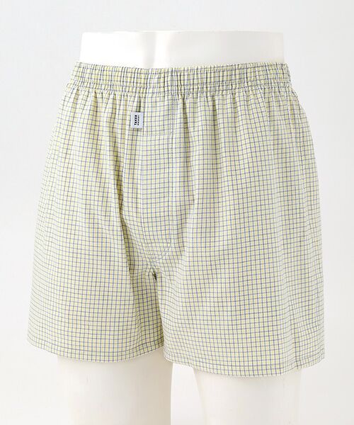 TAKEO KIKUCHI　Homewear & Underwear / タケオキクチ　ホームウエアアンドアンダーウエア トランクス | 前開き布帛トランクス（イエロー）