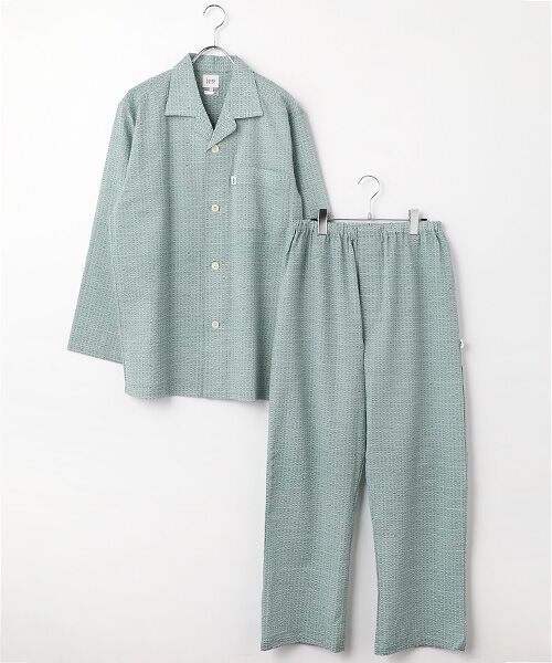 TAKEO KIKUCHI　Homewear & Underwear / タケオキクチ　ホームウエアアンドアンダーウエア ルームウェア | 長袖テーラードパジャマ（ミントグリーン）