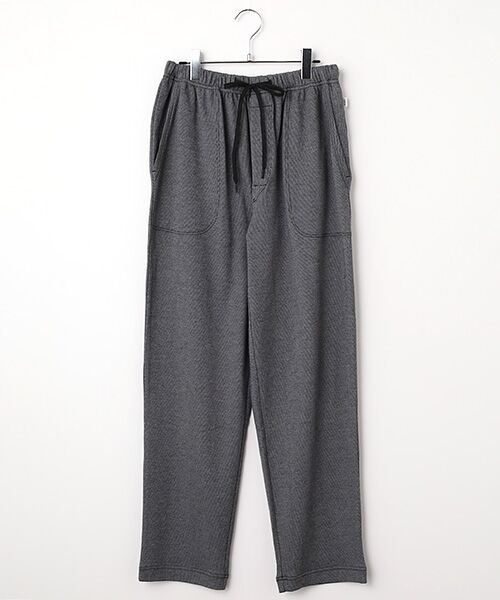 TAKEO KIKUCHI　Homewear & Underwear / タケオキクチ　ホームウエアアンドアンダーウエア ルームウェア | 前開きロングテーパードパンツ（チャコール）