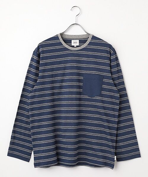 TAKEO KIKUCHI　Homewear & Underwear / タケオキクチ　ホームウエアアンドアンダーウエア ルームウェア | 長袖クルーネックシャツ（ネイビー）