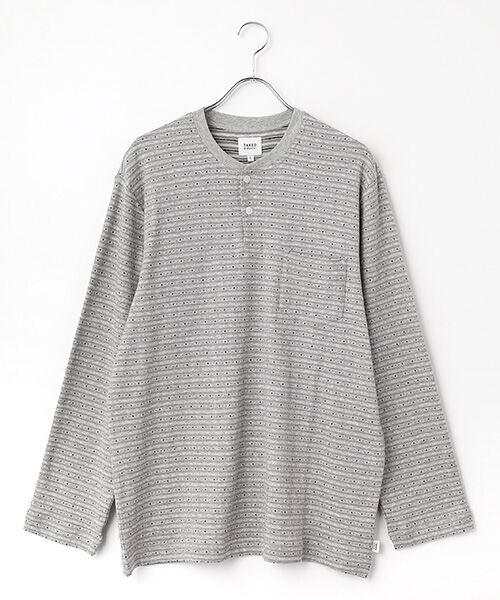 TAKEO KIKUCHI　Homewear & Underwear / タケオキクチ　ホームウエアアンドアンダーウエア ルームウェア | 長袖ヘンリーネックニットパジャマ | 詳細1