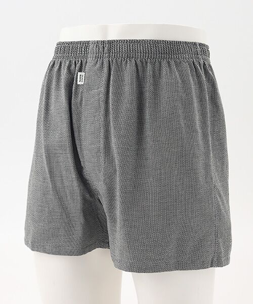 TAKEO KIKUCHI　Homewear & Underwear / タケオキクチ　ホームウエアアンドアンダーウエア トランクス | 前開き布帛トランクス（クロ）