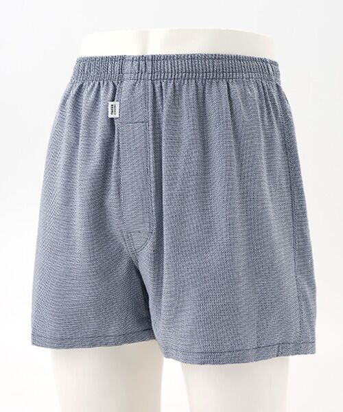 TAKEO KIKUCHI　Homewear & Underwear / タケオキクチ　ホームウエアアンドアンダーウエア トランクス | 前開き布帛トランクス（ネイビー）