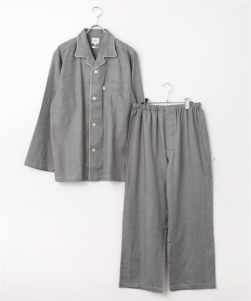 TAKEO KIKUCHI　Homewear & Underwear / タケオキクチ　ホームウエアアンドアンダーウエア ルームウェア | 長袖テーラードパジャマ（クロ）