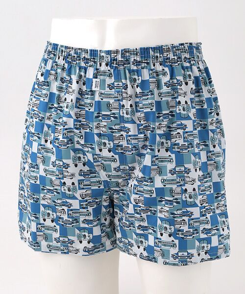 TAKEO KIKUCHI　Homewear & Underwear / タケオキクチ　ホームウエアアンドアンダーウエア トランクス | 前開き布帛トランクス（ブルー）