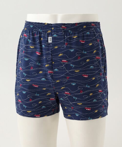 TAKEO KIKUCHI　Homewear & Underwear / タケオキクチ　ホームウエアアンドアンダーウエア トランクス | 前開きニットトランクス（ネイビー）