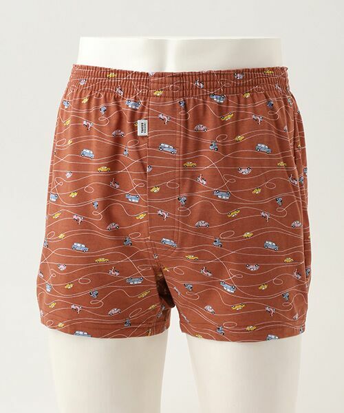 TAKEO KIKUCHI　Homewear & Underwear / タケオキクチ　ホームウエアアンドアンダーウエア トランクス | 前開きニットトランクス（オレンジ）