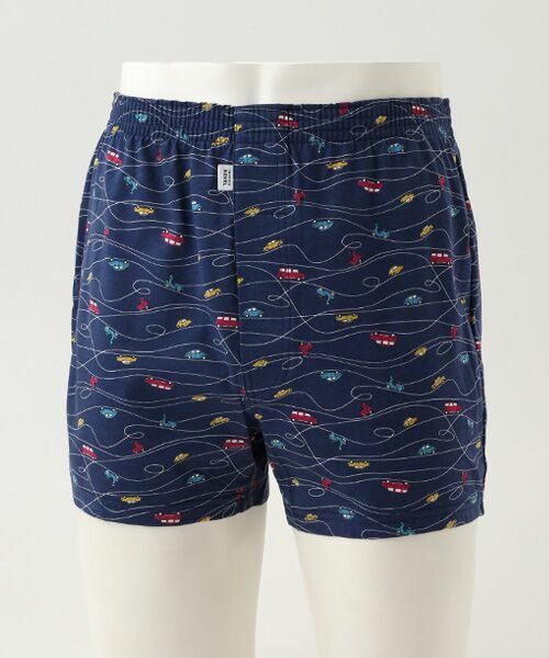 TAKEO KIKUCHI　Homewear & Underwear / タケオキクチ　ホームウエアアンドアンダーウエア トランクス | 前開きニットトランクス（ネイビー）
